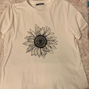 White sunflower shirt